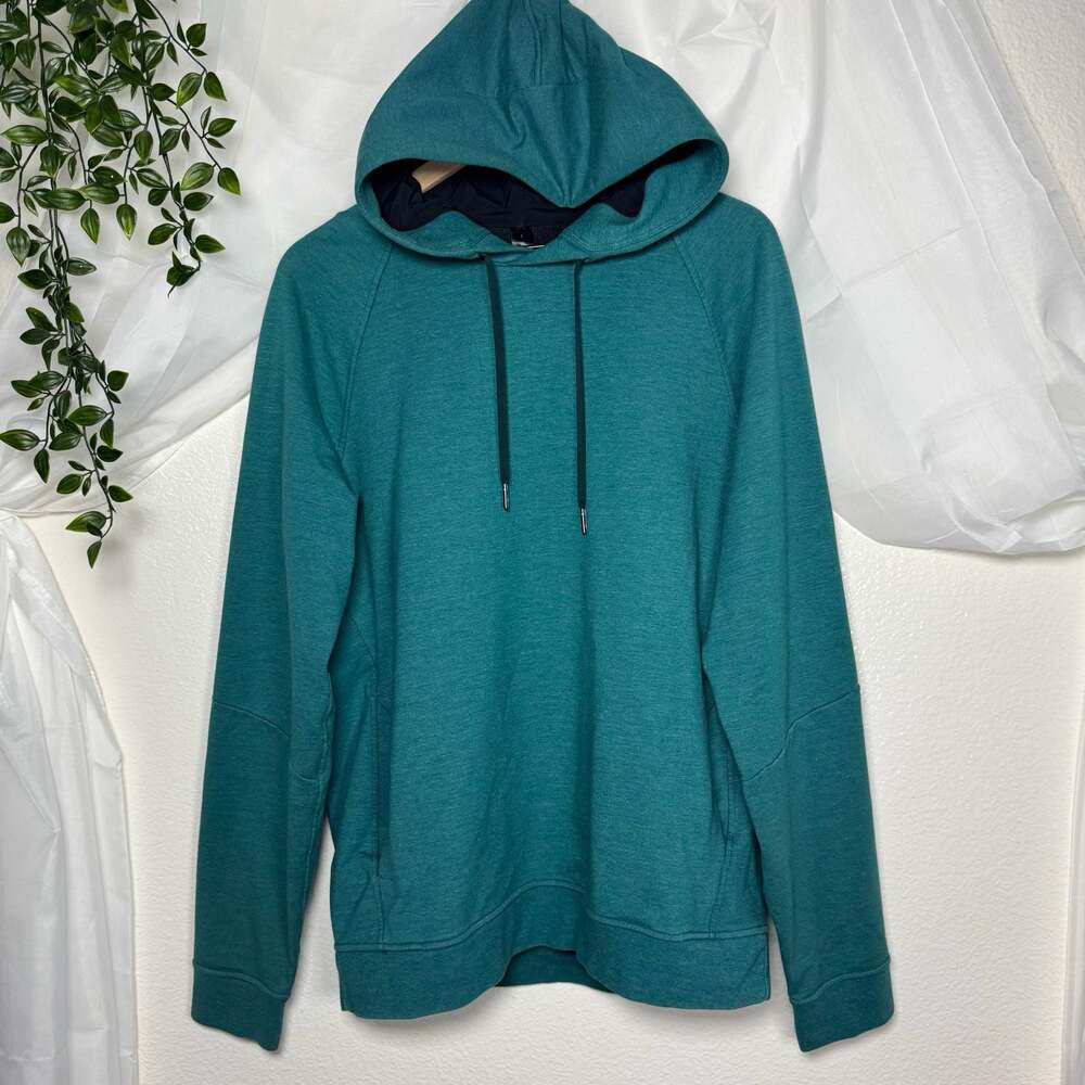 Lululemon Men's Teal Heathered Pullover Hoodie